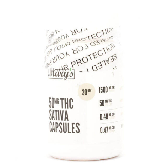 50mg THC Sativa Capsules (Mary’s Edibles)